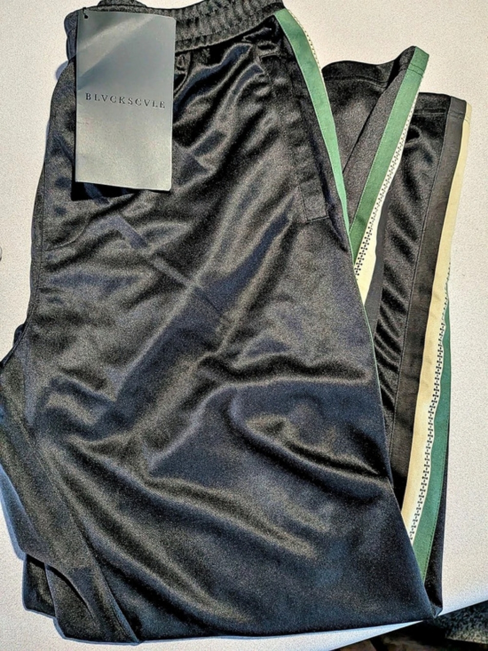 Black Scale Color Block Athletic Pants XXL NWT 30" Inseam